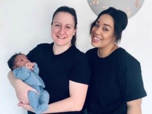 Lesbian couple give birth to baby