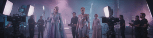 Professional trans actors in authentic film production settings