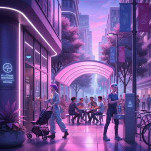 Progressive public spaces designed for post-gender inclusivity